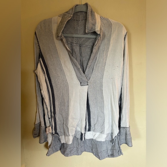 Free People double lined rayon long sleeve  blouse - Picture 6 of 9